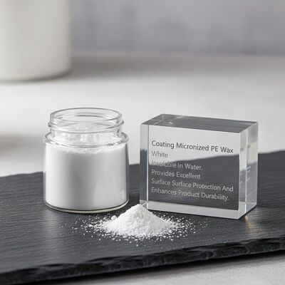El revestimiento de la cera blanca de PE micronizada, insoluble en agua, proporciona una excelente protección de la superficie y mejora la durabilidad del producto